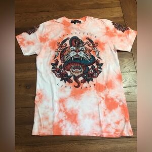 Black Label Affliction Small Tee Shirt - Snake & Tiger Bling Sparkle Beaded NWOT